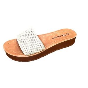 Chinese Laundry Woven Platform Slide Sandals